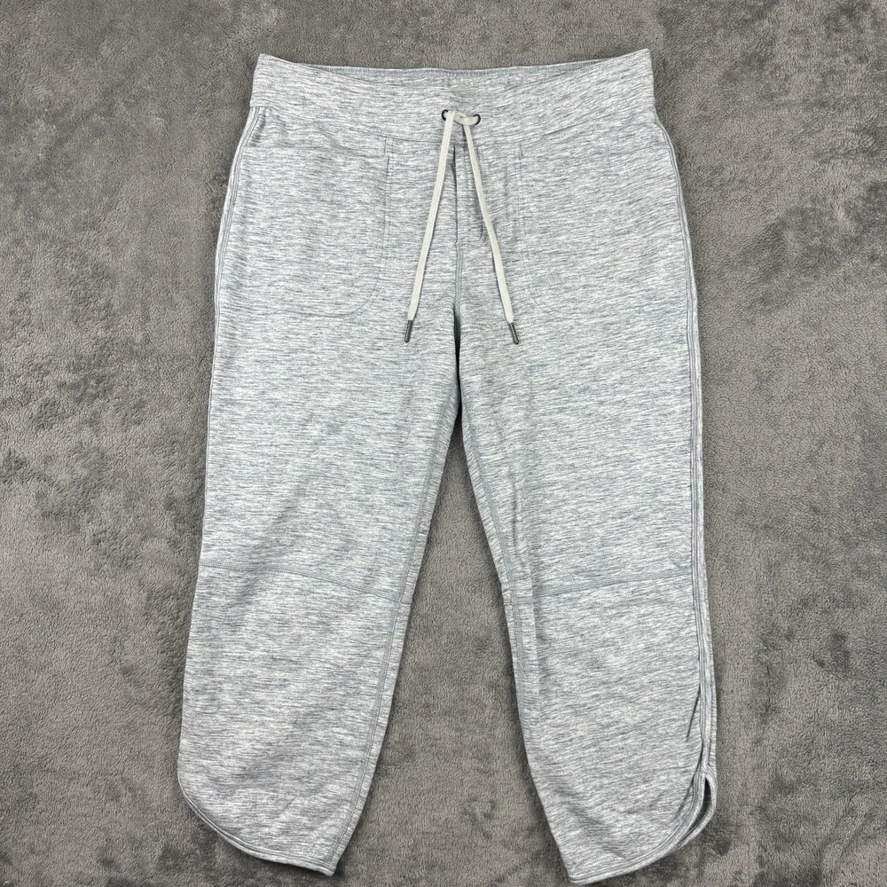 Lululemon‎ On The Fly Pants Womens 10 Drawstring Heather Gray Athleisure Stretch
